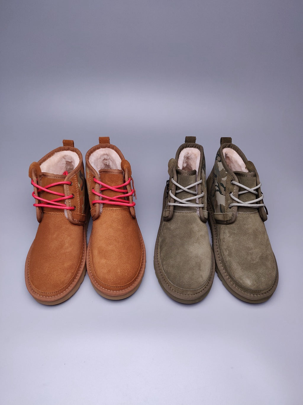 Men's Colorblock Camouflage Shoes - Army Green, Model 4193