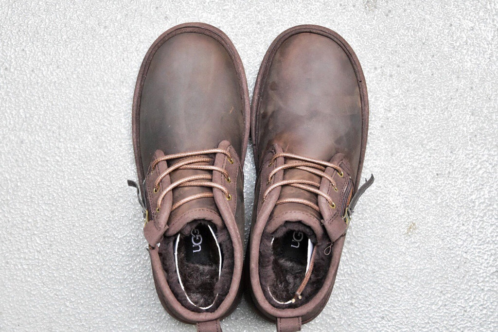 Men's Crazy Horse Leather Zip-Up Shoes - Model 3883