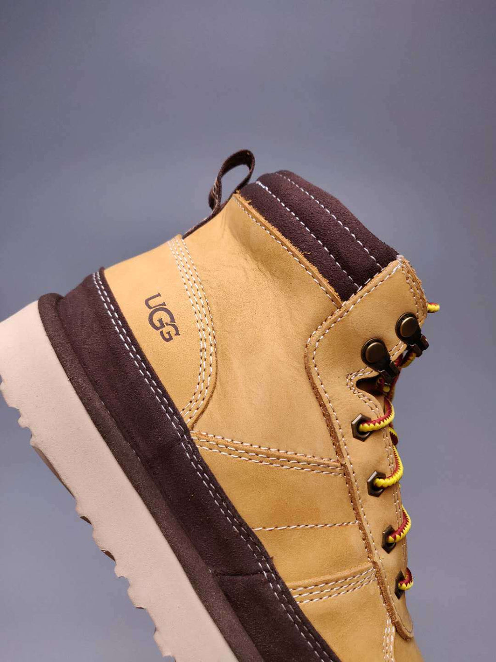 Men's Lace-Up Casual Shoes - Chestnut, Model 2991