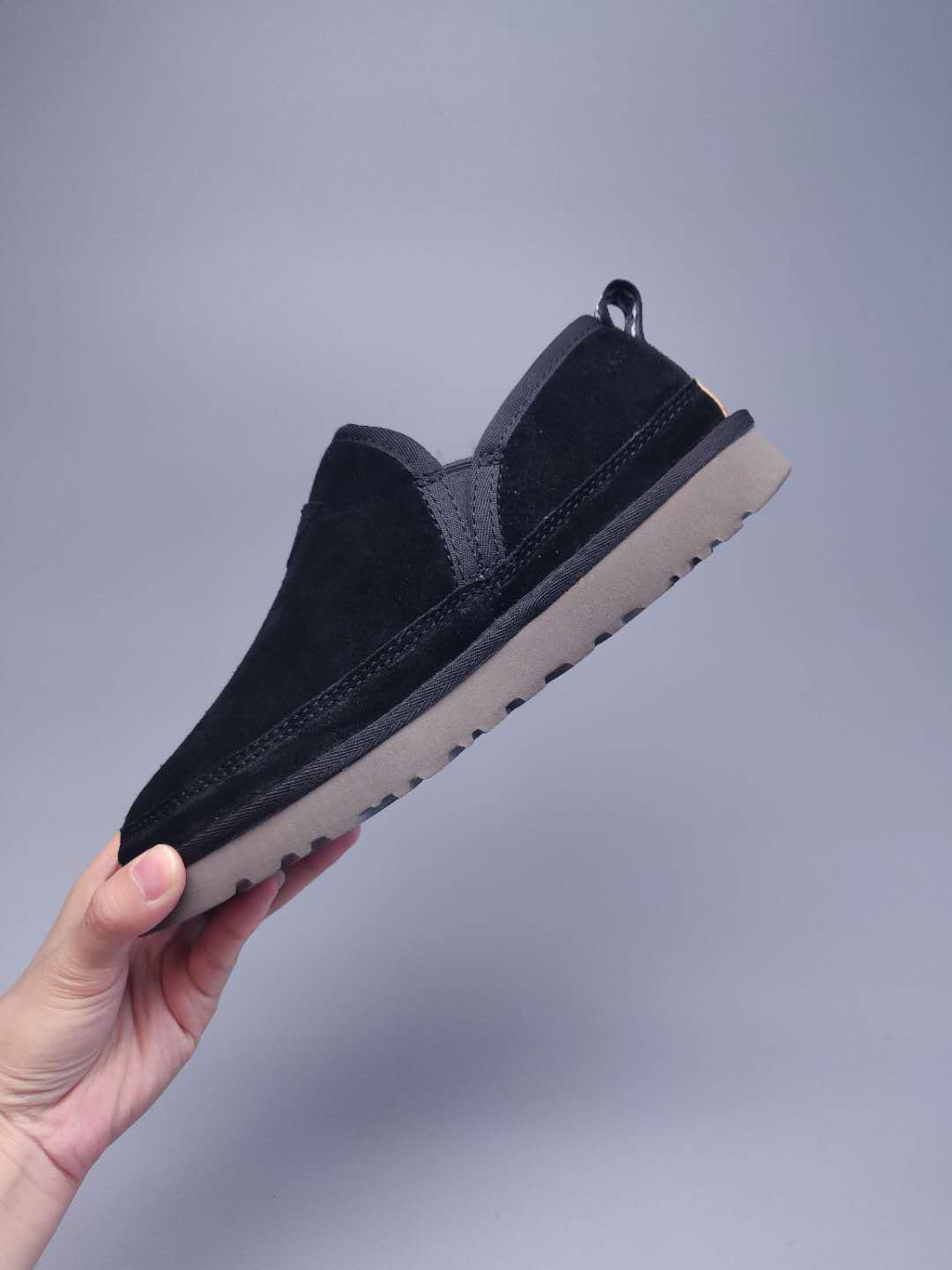 Men's Slip-On Low-Top Casual Shoes - Black, Model 3455