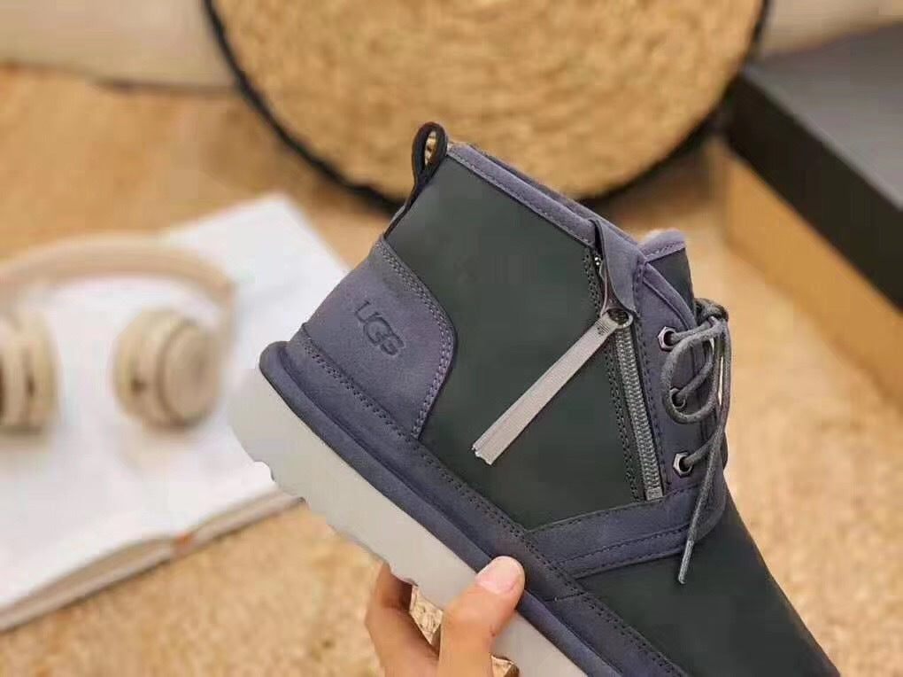 Upgraded Zip-Up Shoes - Dark Gray, Model 3883