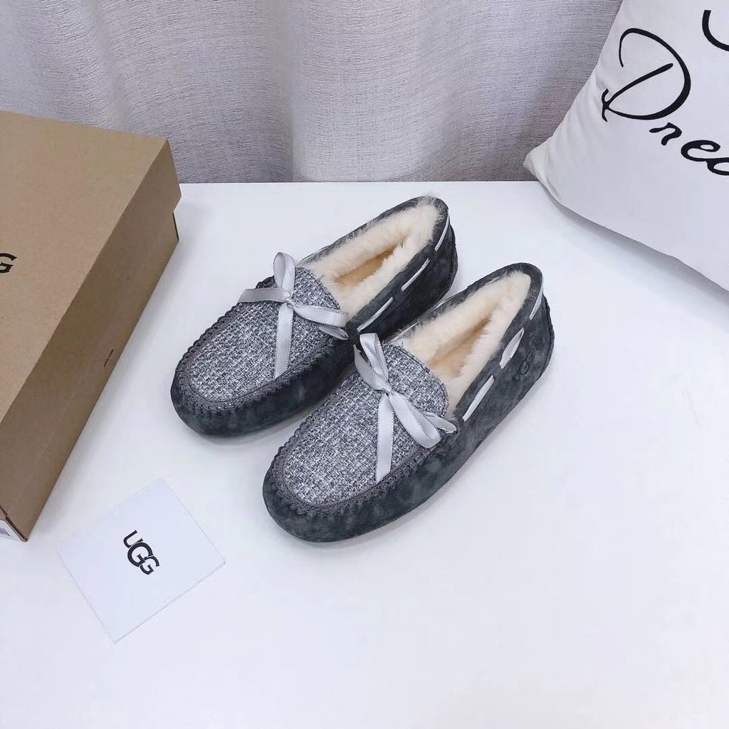 Chic Moccasin-Style Loafers - Gray, Model 5623