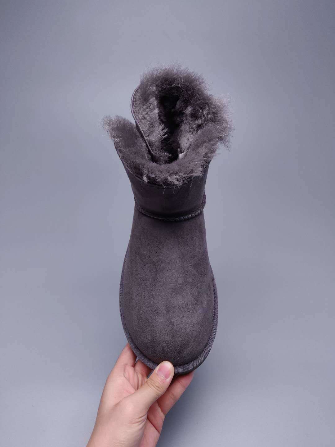 Side-Zip Ankle Boots - Gray, Model 2481