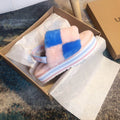 Platform Sandals - Pink Colorblock, Model 3490