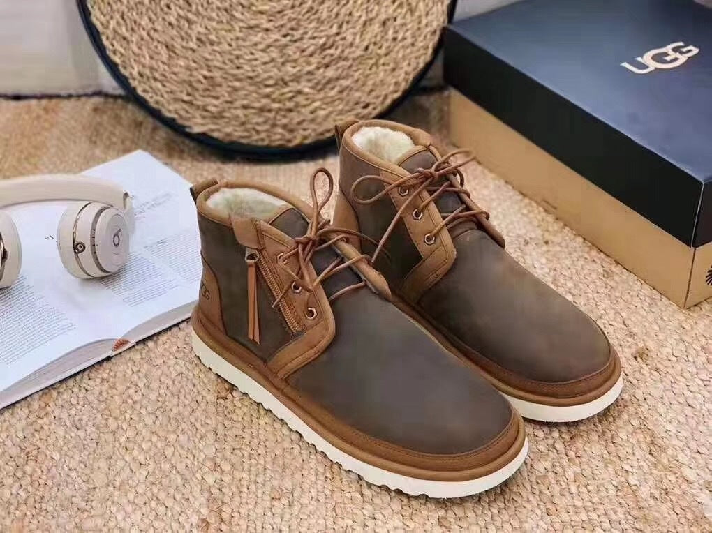 Upgraded Zip-Up Shoes - Chestnut, Model 3883