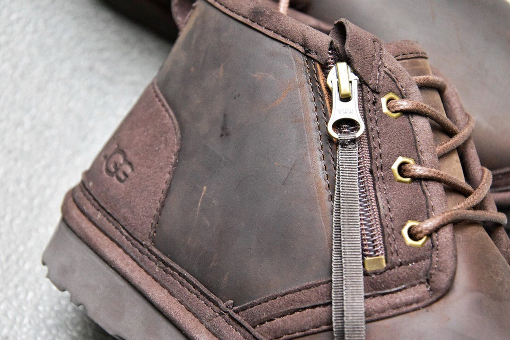 Men's Crazy Horse Leather Zip-Up Shoes - Model 3883