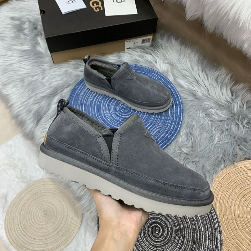 Men's Slip-On Low-Top Casual Shoes - Gray, Model 3455