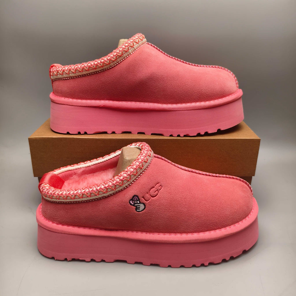 Folk-Inspired Platform Casual Shoes - Fuchsia, Style 2553 / 2130
