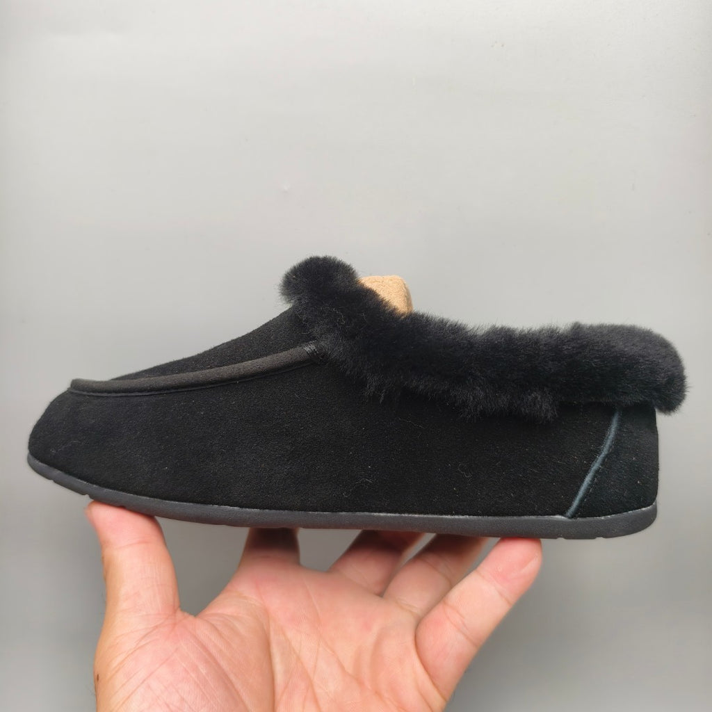 Slip-On Casual House Shoes - Black, Model 1391