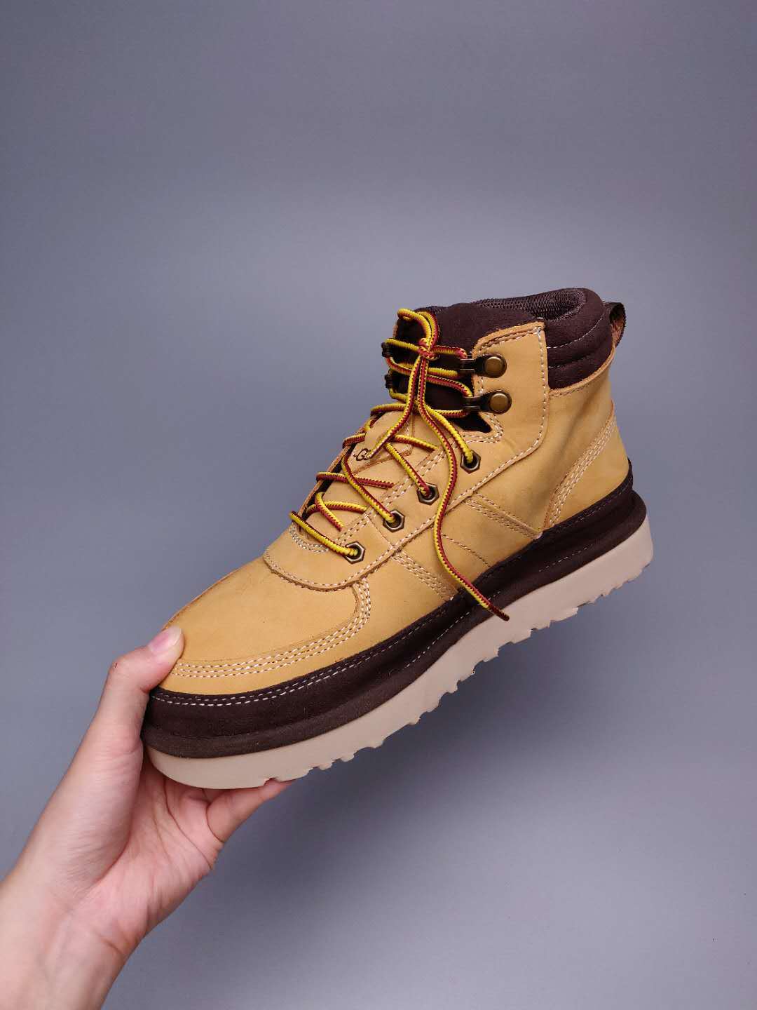 Men's Lace-Up Casual Shoes - Chestnut, Model 2991