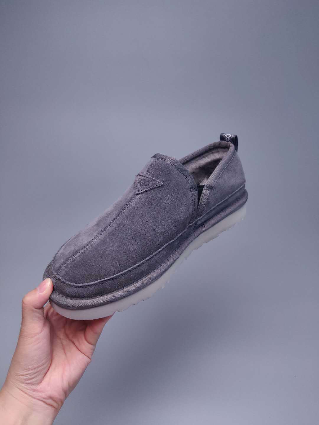 Men's Slip-On Low-Top Casual Shoes - Gray, Model 3455
