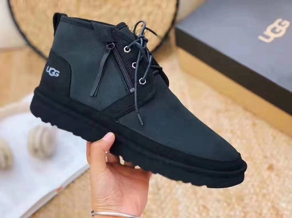 Upgraded Zip-Up Shoes - Black, Model 3883
