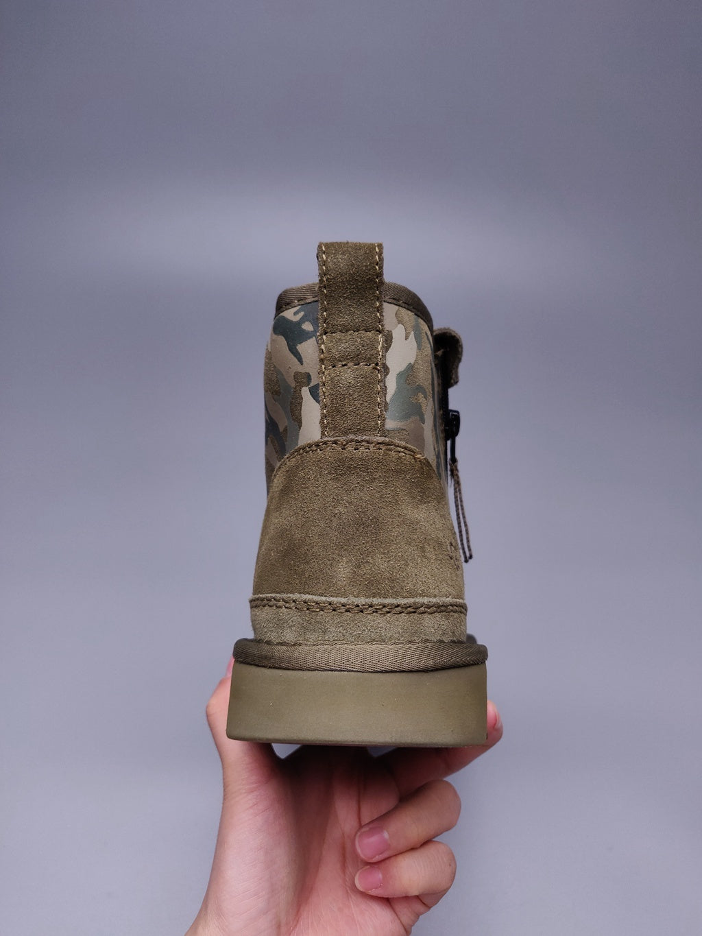 Men's Colorblock Camouflage Shoes - Army Green, Model 4193
