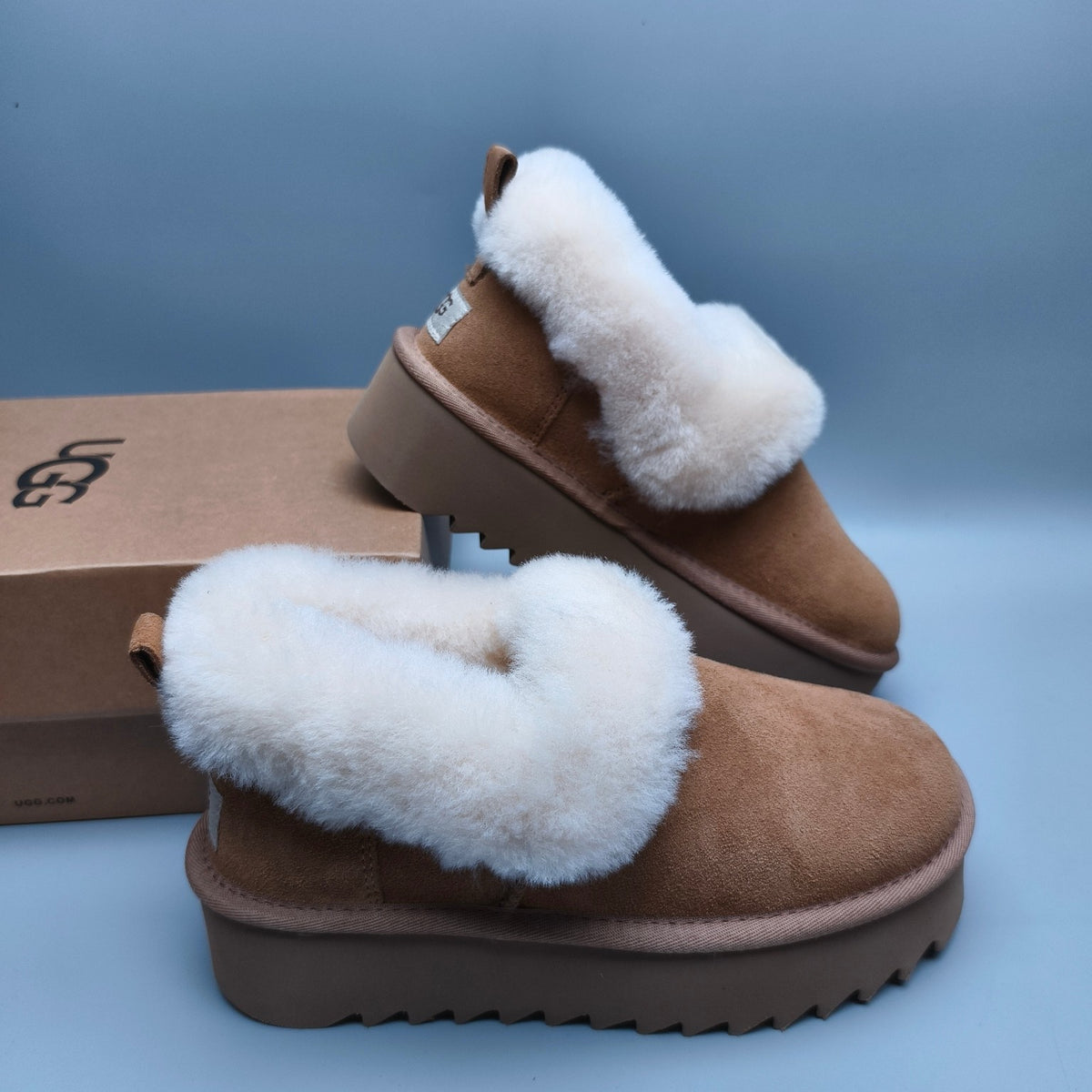 Platform Casual Shoes - Chestnut, Model 6733