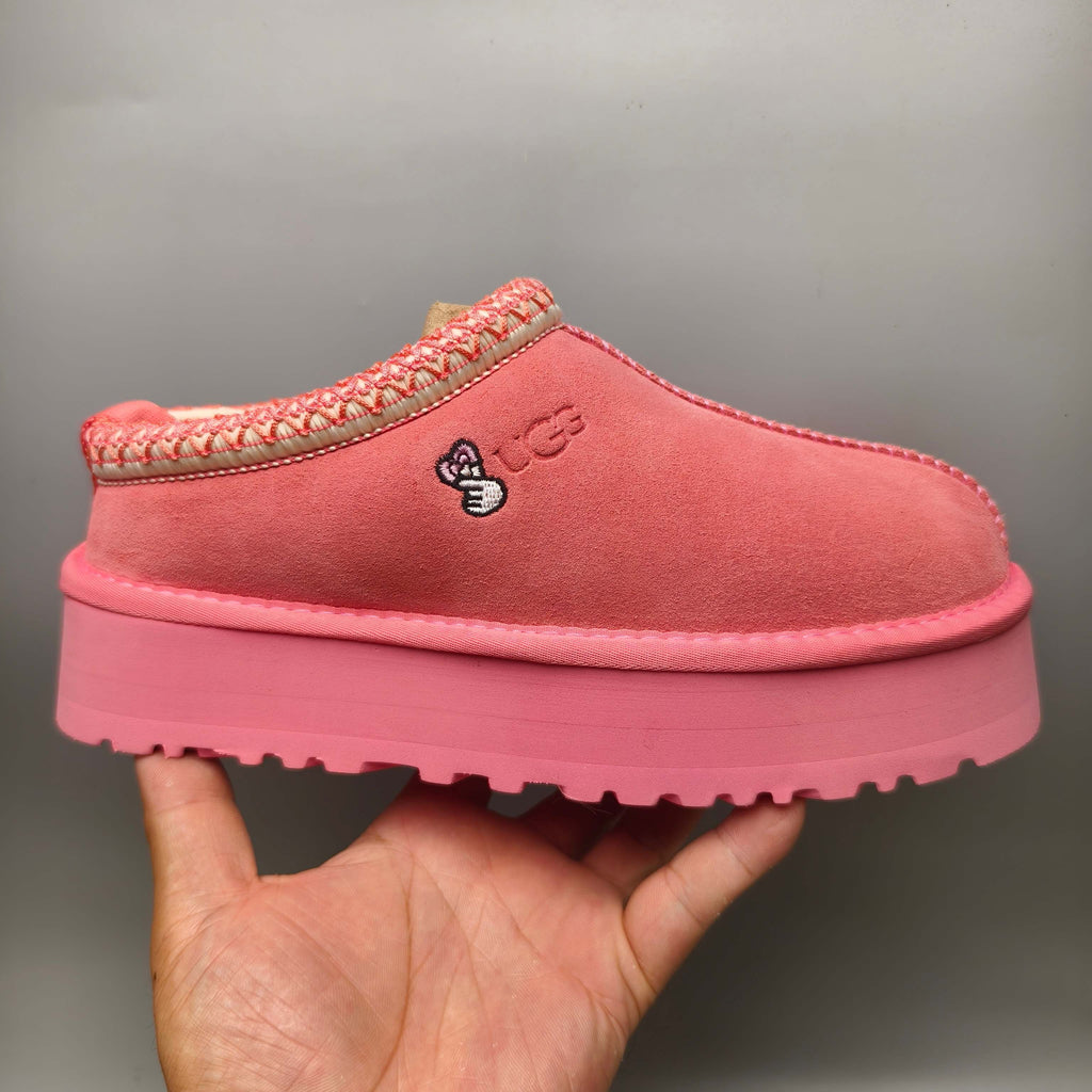 Folk-Inspired Platform Casual Shoes - Fuchsia, Style 2553 / 2130