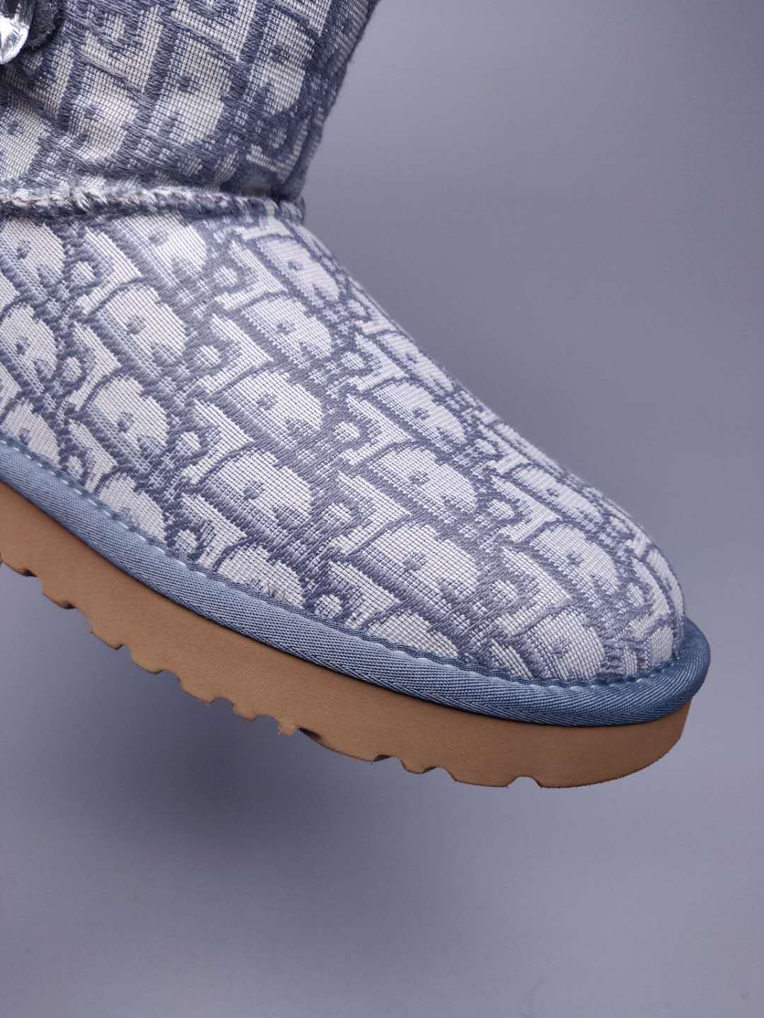 Fabric-Texture Shoes - Gray, Model 6554