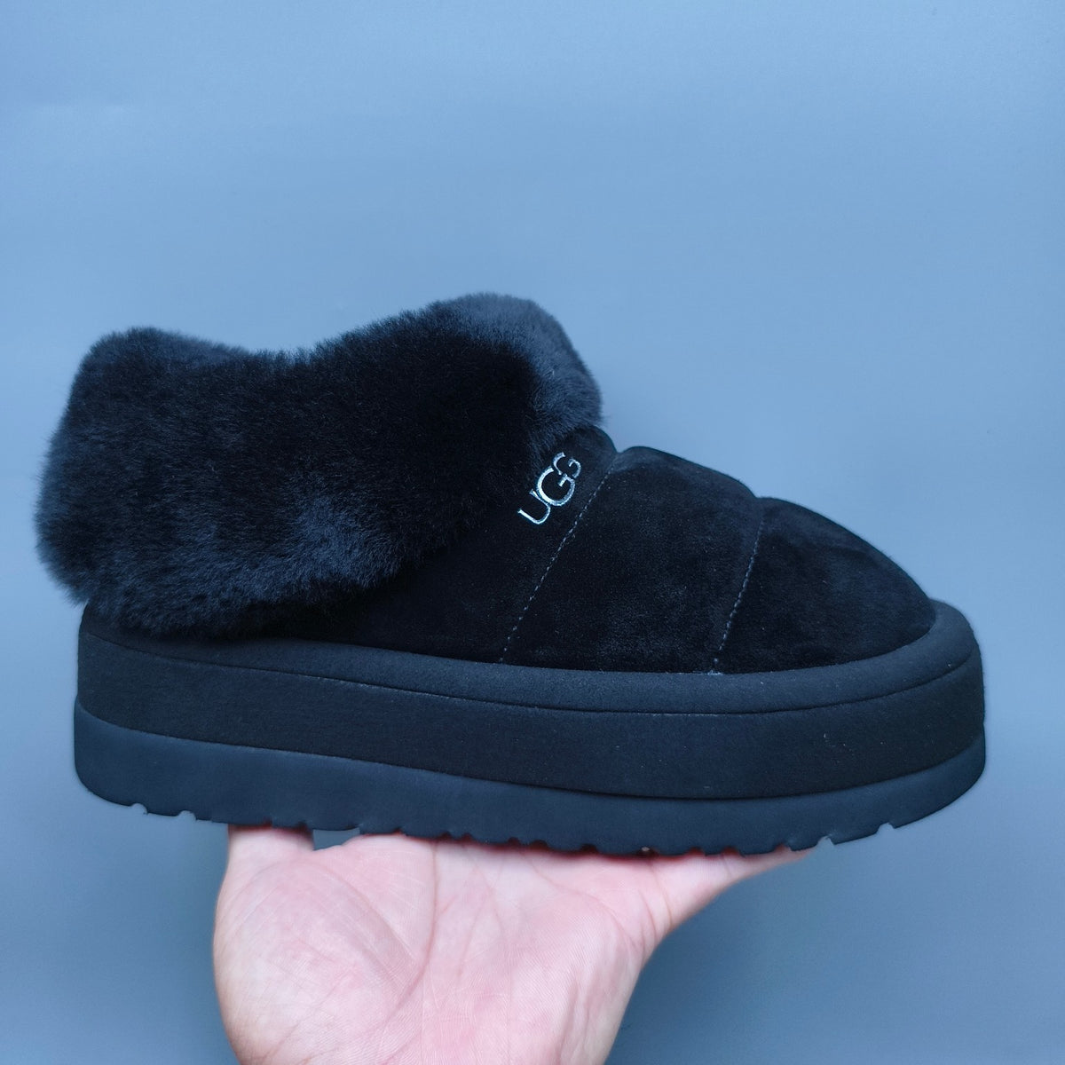 Platform Slip-On Casual Shoes - Black, Model 6390