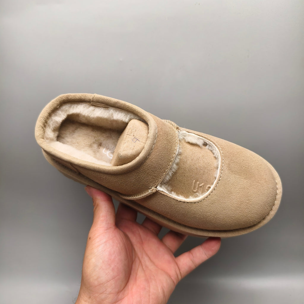 Platform Mary Jane Fashion Shoes - Sand, Model 7612