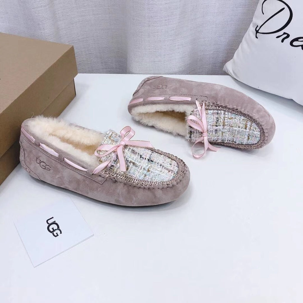 Chic Moccasin-Style Loafers - Dusk Pink, Model 5623