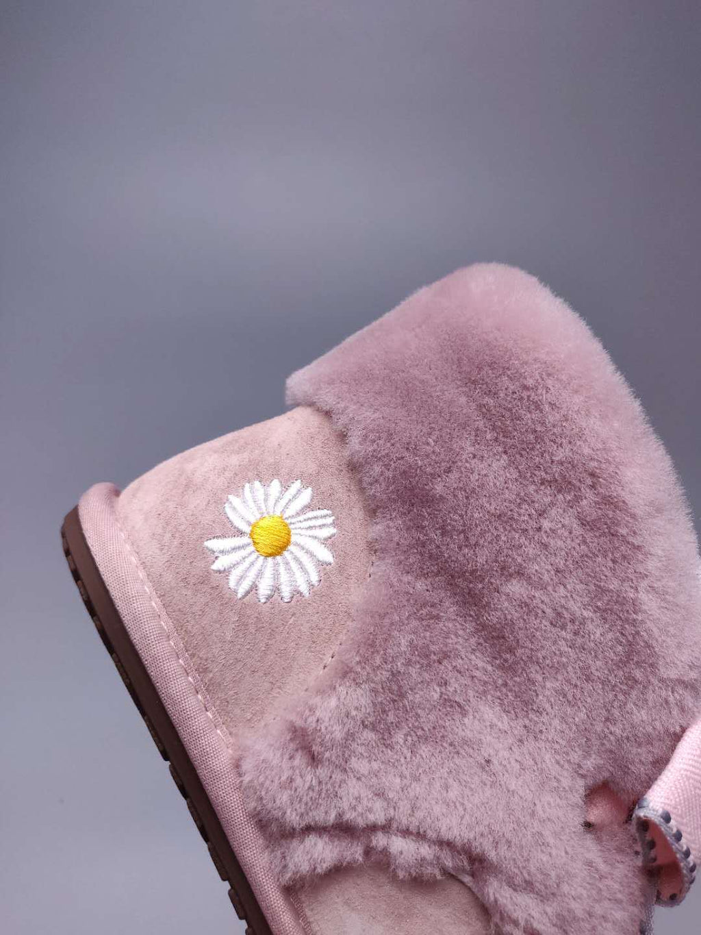 Daisy Chain and Ribbon Detail Shoes - Dusk Pink, Model 7888