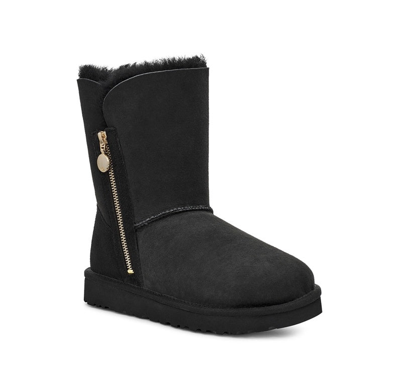 Side-Zip Mid-Calf Boots - Black, Model 2480