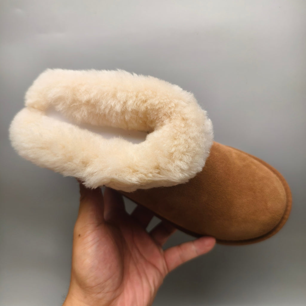 Folk-Inspired Low-Top Casual Shoes - Chestnut, Model 4496