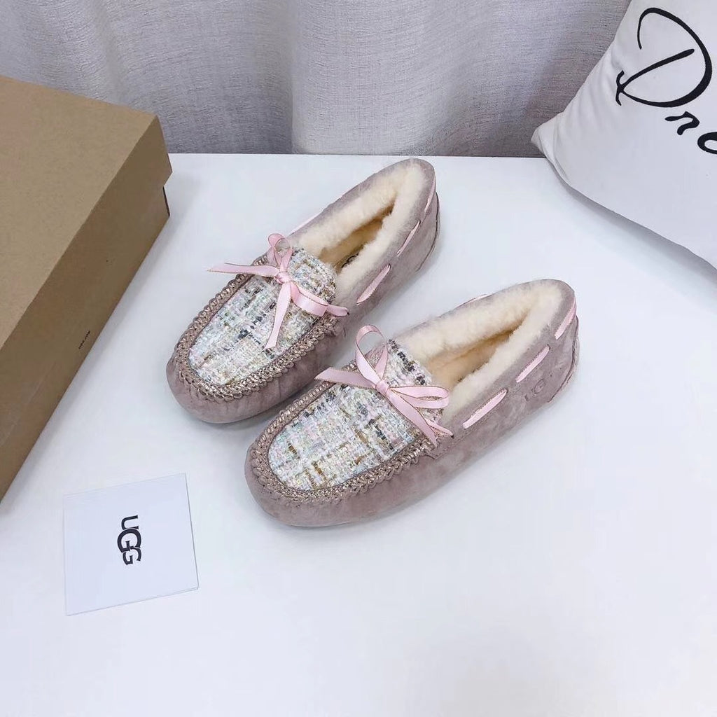 Chic Moccasin-Style Loafers - Dusk Pink, Model 5623