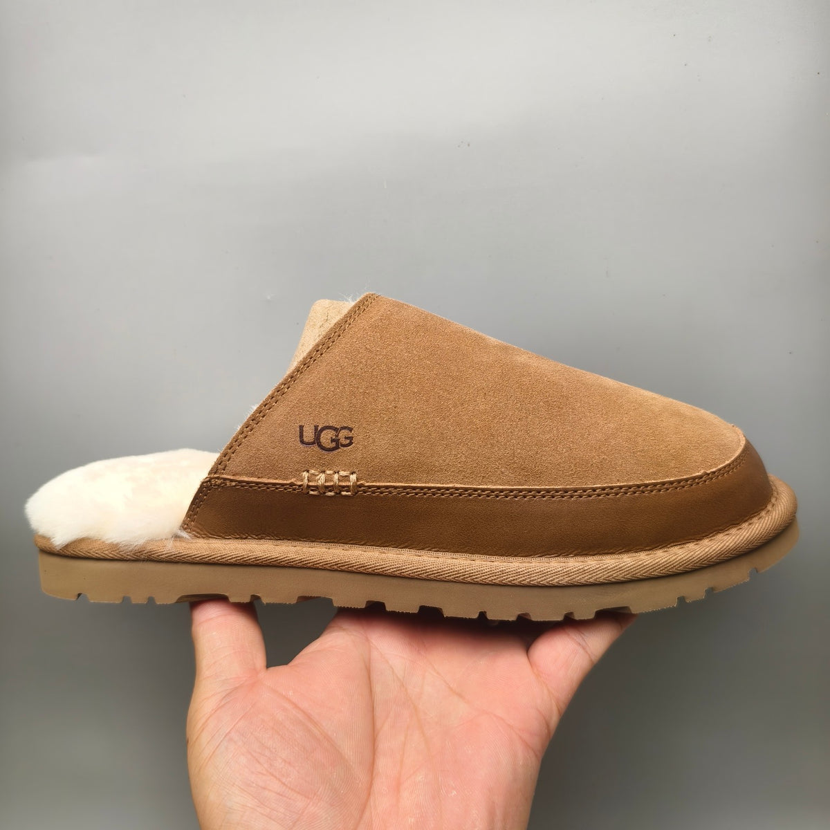 Men's Ultralight Fluffy Casual Slippers - Chestnut, Model 4585