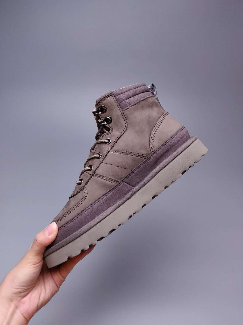 Men's Lace-Up Casual Shoes - Gray, Model 2991