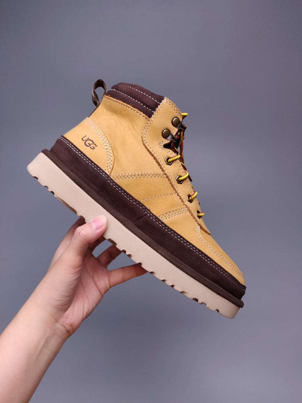 Men's Lace-Up Casual Shoes - Chestnut, Model 2991