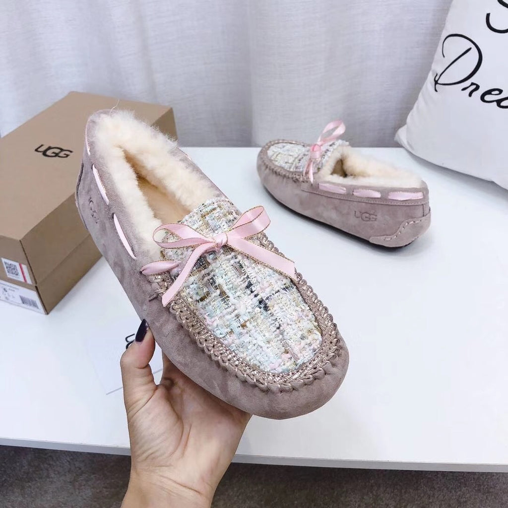Chic Moccasin-Style Loafers - Dusk Pink, Model 5623