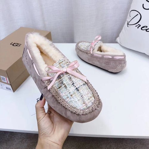 Chic Moccasin-Style Loafers - Dusk Pink, Model 5623