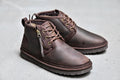 Men's Crazy Horse Leather Zip-Up Shoes - Model 3883