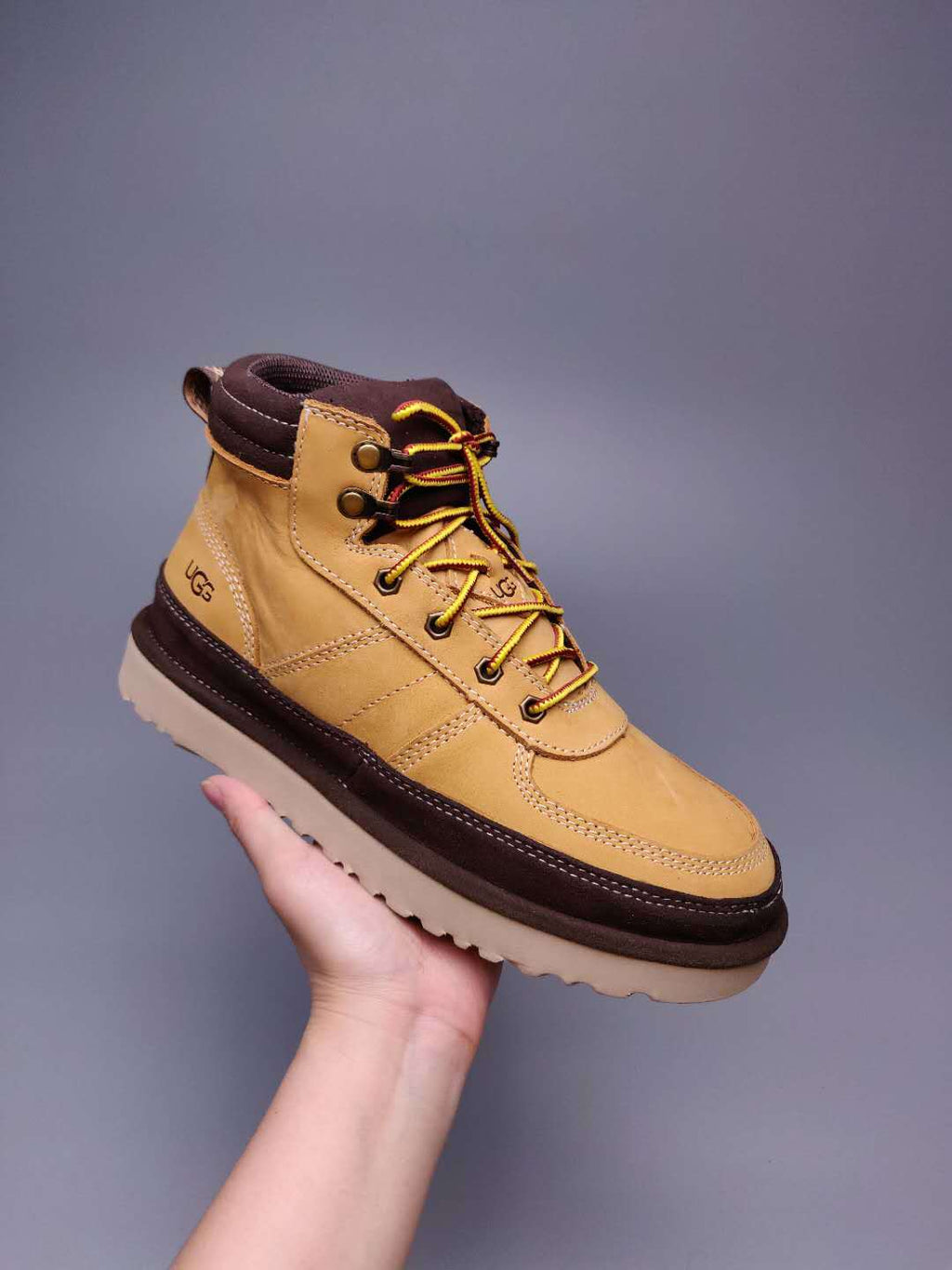 Men's Lace-Up Casual Shoes - Chestnut, Model 2991