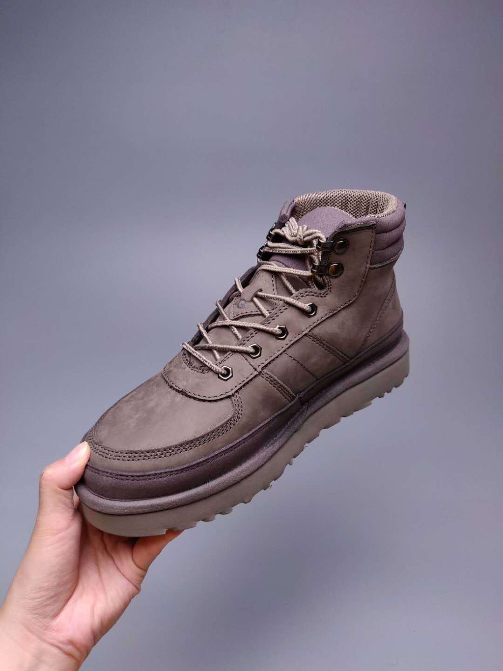 Men's Lace-Up Casual Shoes - Gray, Model 2991