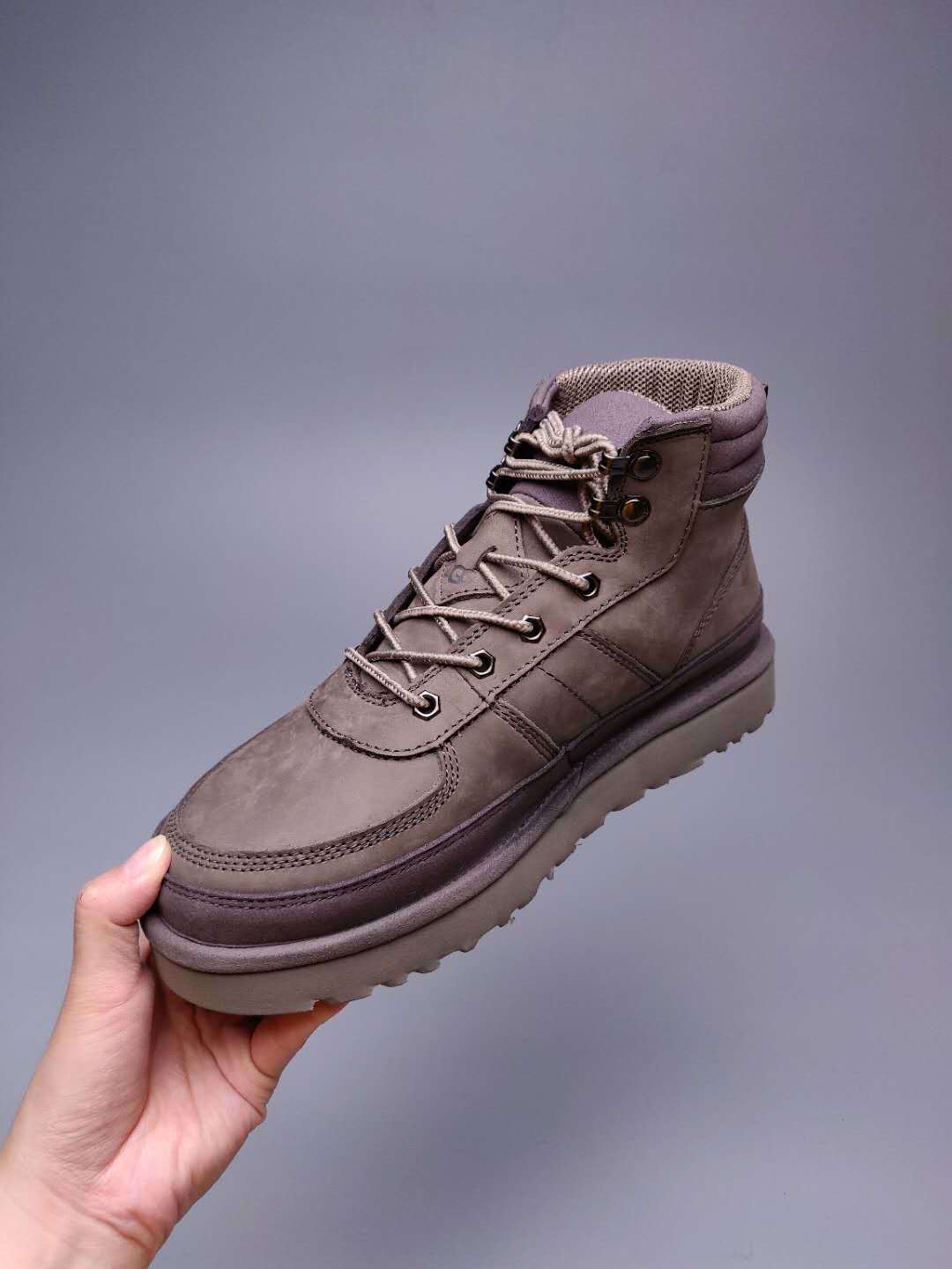 Men's Lace-Up Casual Shoes - Gray, Model 2991