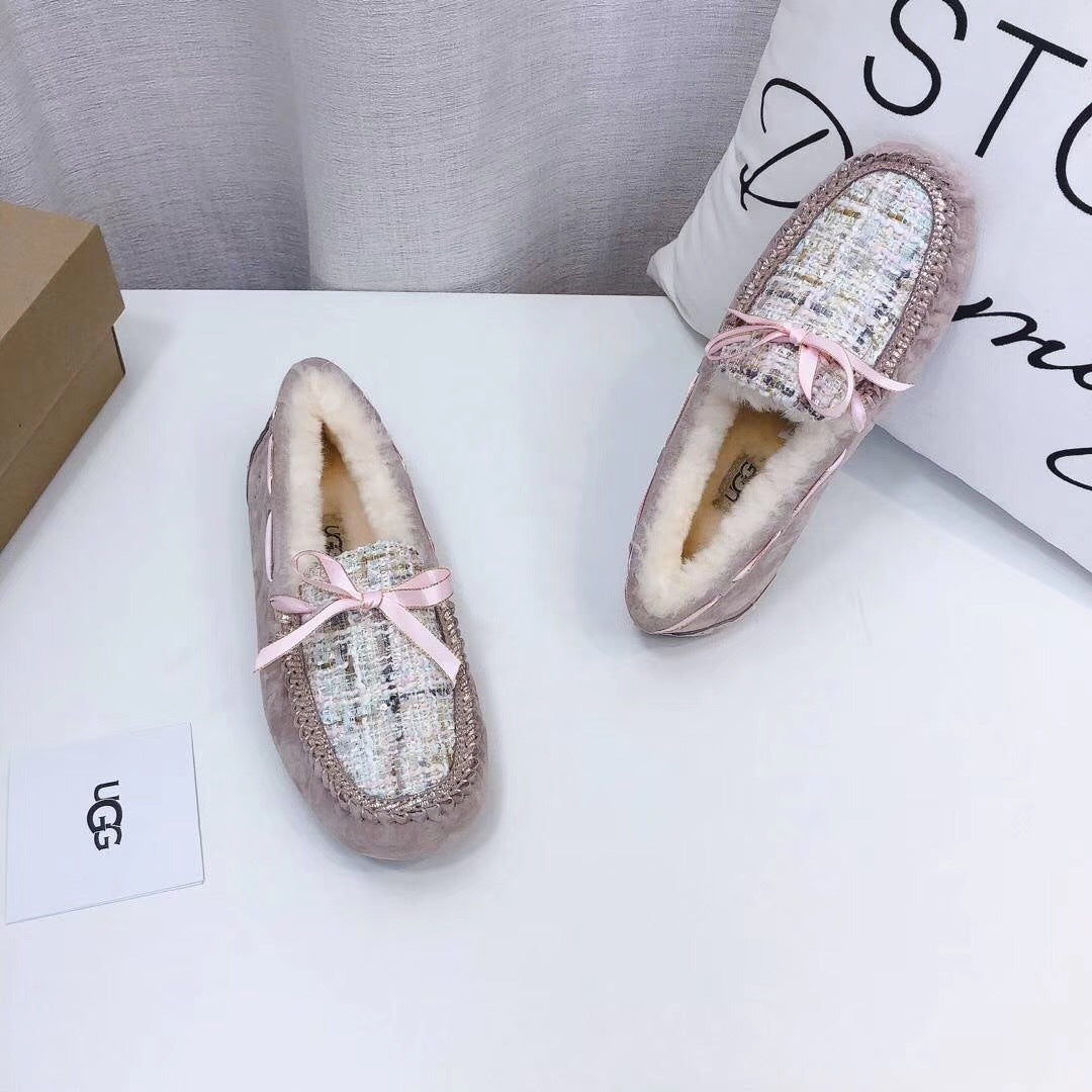 Chic Moccasin-Style Loafers - Dusk Pink, Model 5623