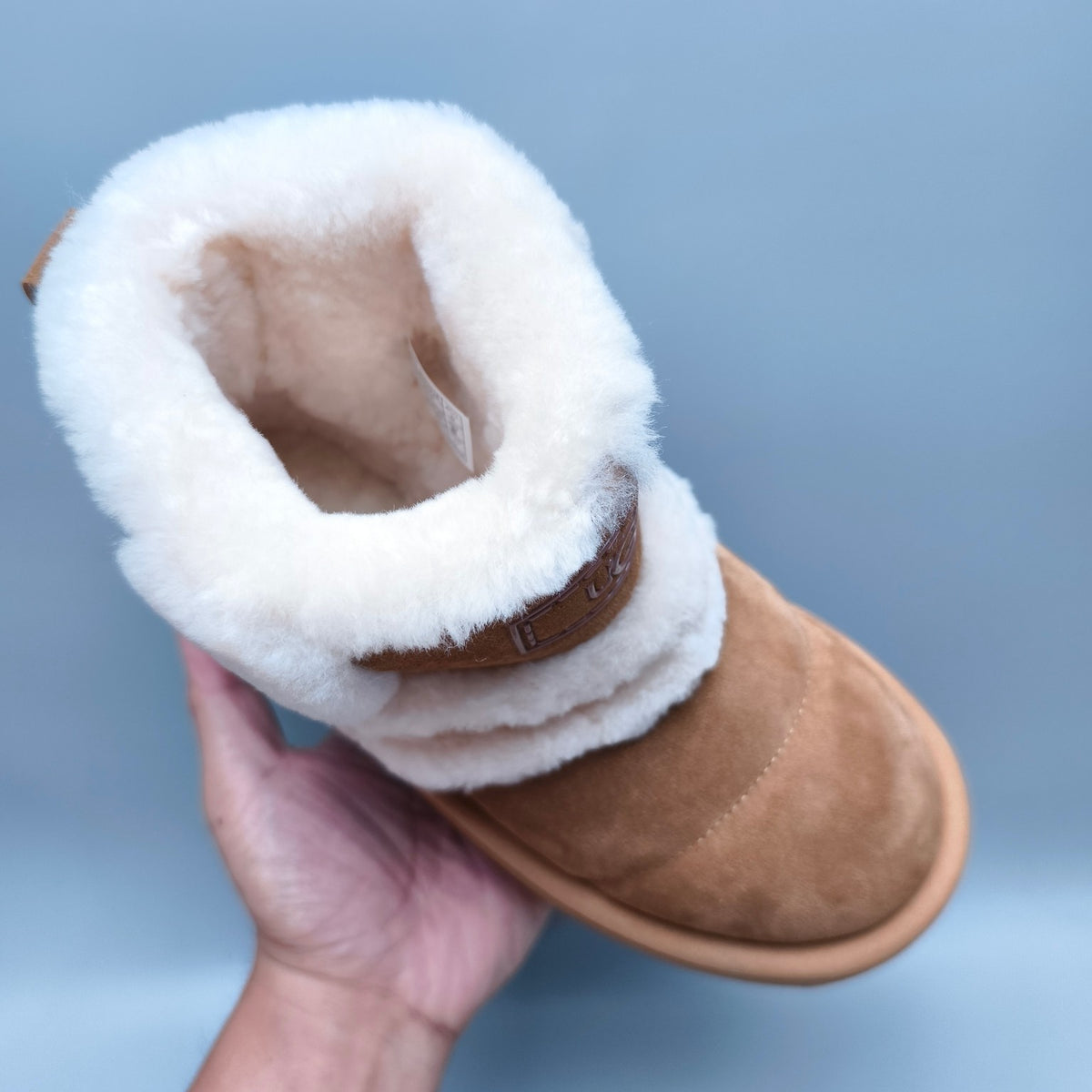 Chunky Platform Mid-Top Casual Shoes - Chestnut, Model 3316