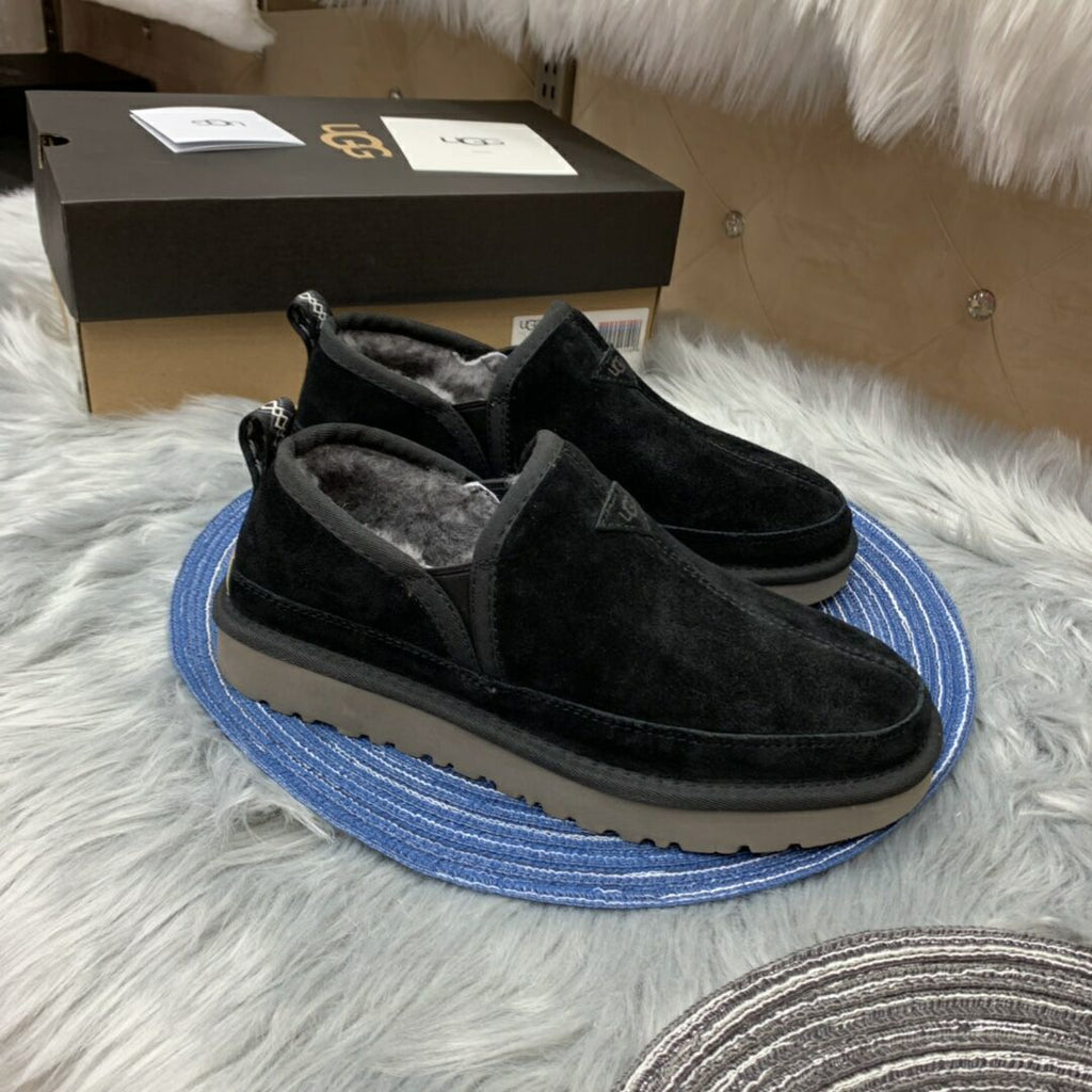 Men's Slip-On Low-Top Casual Shoes - Black, Model 3455