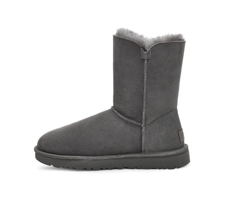 Side-Zip Mid-Calf Boots - Gray, Model 2480