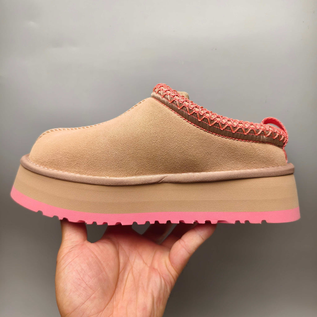 Folk-Inspired Platform Casual Shoes - Pink, Style 2553 / 2130