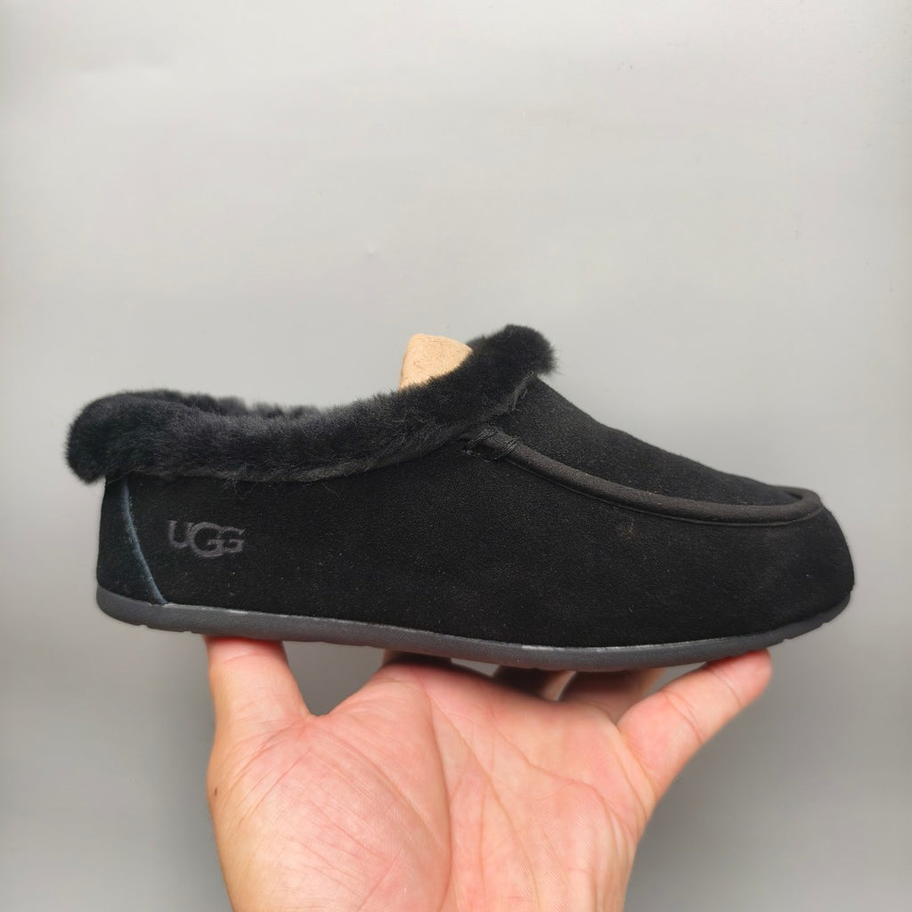 Slip-On Casual House Shoes - Black, Model 1391